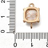 Brass Glass Imitation Gemstone Connector Charms KK-Z076-01G-04-3
