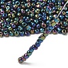 6/0 Electroplated Iris Round Glass Seed Beads X-SEED-A009-4mm-605-3