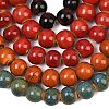 Handmade Fancy Antique Glazed Porcelain Ceramic Round Beads Strands PORC-L019-10mm-M-2