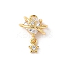 Brass Micro Pave Cubic Zirconia Pendants KK-D504-19B-G-1