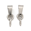 Tarnish Resistant 304 Stainless Steel Screw Eye Pin Peg Bails STAS-R233-01A-P-1