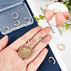 8Pcs 4 Style 316 Surgical Stainless Steel Hoop Earrings with Clear Glass for Women EJEW-GA0005-05-3