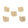 Clear Cubic Zirconia Chunky Open Cuff Rings RJEW-G255-02G-1