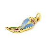 Brass Micro Pave Clear Cubic Zirconia Pendants KK-R159-14C-G-2