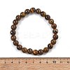 Natural Tiger Eye Bead Stretch Bracelets X-BJEW-K212-B-028-5