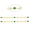 Real 18K Gold Plated Brass Oval & Flat Round Link Chains CHC-F844-10B-1