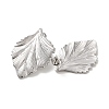 Non-Tarnish Leaf 304 Stainless Steel Stud Earrings for Women EJEW-L272-034P-03-2