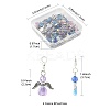 32Pcs 4 Colors Angel Transparent Acrylic with Alloy Pendant Decorations HJEW-FS00040-01-4