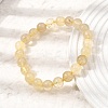Natural Gold Rutilated Quartz(Dyed & Heated) Round Beaded Stretch Bracelets for Women GG-CBA3F02-05-2