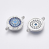 Brass Micro Pave Cubic Zirconia Links connectors ZIRC-T005-034P-2