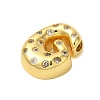 Rack Plating Brass Micro Pave Clear Cubic Zirconia Perdants KK-C067-11G-G-2