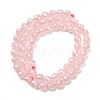 Electroplated Natural Rose Quartz Beads Strands G-B191-A04-6mm-4