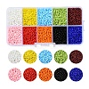 8000Pcs 10 Colors 12/0 Glass Seed Beads SEED-YW0001-33A-1