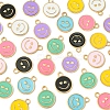 40Pcs 8 Colors Alloy Enamel Pendants ENAM-FS0002-06-2