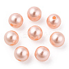 Spray Painted ABS Plastic Imitation Pearl Beads OACR-T015-05B-19-3