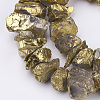 Electroplated Natural Quartz Crystal Bead Strands X-G-F336-06F-1