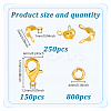 Zinc Alloy Lobster Claw Clasps & Brass End Bead Tips & Jump Rings Findings Kits DIY-GO0002-21G-2