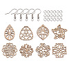 DIY Filigree Joiners Dangle Earring Making Kits DIY-TA0003-12P-1