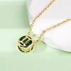 Brass Pave Cubic Zirconia Birth Stone Constellation Pendant Cable Chain Necklaces LS-NJEW-D334-01G-11-3