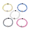 5Pcs Frosted Synthetic Round Moonstone Beads Stretch Bracelets for Men Women BJEW-JB11644-2