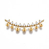Brass Micro Pave Clear Cubic Zirconia Peg Bails Pendant Links KK-S356-333-NF-1