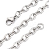 201 Stainless Steel Cable Chain Necklaces NJEW-Q013-12A-P-2