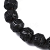 Natural Lava Rock Beaded Stretch Bracelets for Men Women BJEW-G727-01D-2
