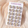 304 Stainless Steel Polishing Effect Hoop Earrings EJEW-M001-36GP-B-2