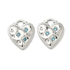 304 Stainless Steel Rhinestone Pendants STAS-L308-11P-1