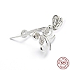 Anti-Tarnish Rhodium Plated 925 Sterling Silver Micro Pave Cubic Zirconia Pendant Bails STER-P034-56P-5