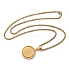 201 Stainless Steel Pendant Necklaces NJEW-Z058-01G-4