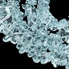 Imitation Aquamarine Glass Chip Beads Strands GLAA-C041-01-4