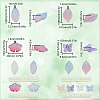 100Pcs 10 Style Two Tone Transparent Spray Painted Glass Pendants GLAA-SC0002-15-2