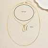 304 Stainless Steel Hollow Cloud Pendant Double Layer Necklaces for Women AM4395-2