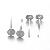 Rack Plating Iron Ear Studs Findings IFIN-M029-06P-NR-1