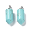 Natural & Synthetic Mixed Gemstone Pointed Pendants G-E596-02P-3