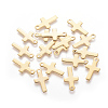 201 Stainless Steel Tiny Cross Charms STAS-L233-072G-1