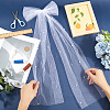 Long Bowknot Polyester Alligaor Hair Clips OHAR-WH20005-07B-3