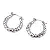 Non-Tarnish 304 Stainless Steel Twist Teardrop Hoop Earrings for Women EJEW-I284-10P-1