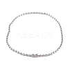 Non-Tarnish 304 Stainless Steel Ball Chain Necklaces for Women NJEW-G135-01D-P-1