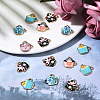 50pcs 5 Style Zinc Alloy Enamel Pendants PALLOY-CJ0001-146-5