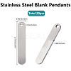 20Pcs 201 Stainless Steel Blank Pendants STAS-SC0009-98A-2