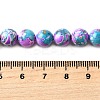 Dyed Natural Magnesite Beads Strands G-L617-D01-8mm-04-5