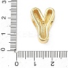 Brass Initial Beads KK-B167-27G-01Y-3