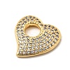 Brass Micro Pave Cubic Zirconia Pendants KK-I360-042G-2