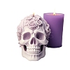 Skull Shape Candle DIY Food Grade Silicone Statue Mold PW-WG19280-02-3