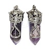 Natural Gemstone Faceted Pointed Bullet Big Pendants G-Q165-02AS-2