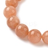 Natural Sunstone Beaded Stretch Bracelets for Men Women BJEW-I322-01A-5
