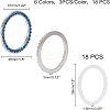 18Pcs 6 Colors Self Adhesive Zinc Alloy with Rhinestone Car Stickers DIY-FH0002-73-4