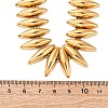 304 Stainless Steel Spiked Horse Eye Beaded Necklaces for Women NJEW-Z080-01G-3